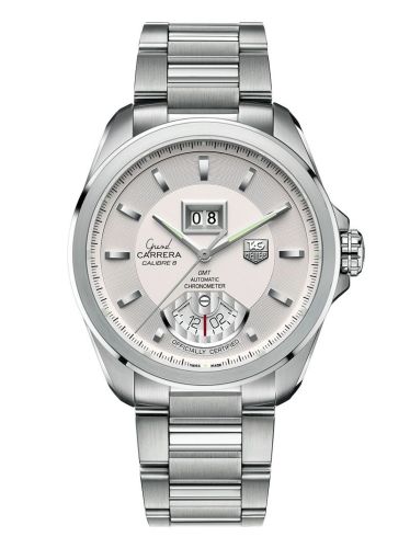 TAG Heuer Grand Carrera Calibre 8 RS Grande Date GMT Stainless Steel / Silver / Bracelet